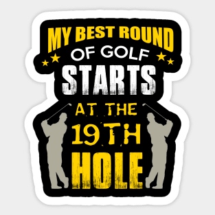 My Best Round of Golf Sticker